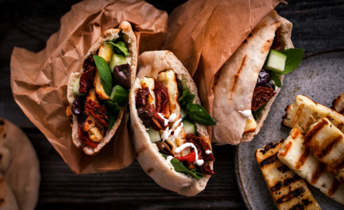 Pita chléb s grilovaným sýrem Smetanito na pánev a gril!